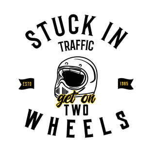 moving through traffic on two wheels T-Shirt