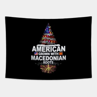 Christmas Tree  American Grown With Macedonian Roots - Gift for Macedonian From Macedonia Tapestry