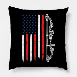 Archery American Flag Pillow