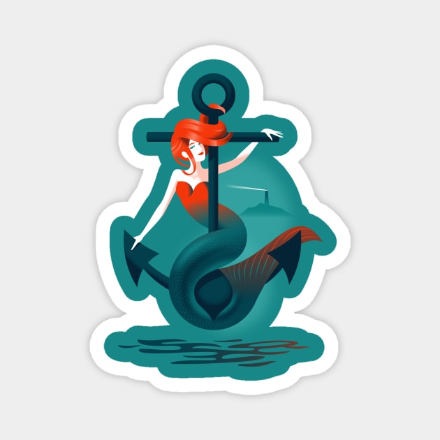 Mermaid Magnet by Ricard Jorge illustration