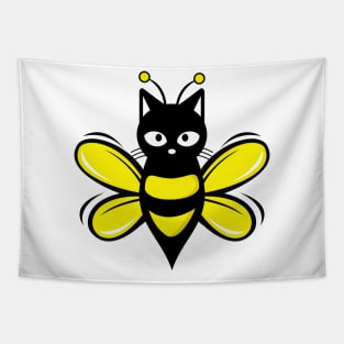 Cat Bee Funny Cute Animal Tapestry