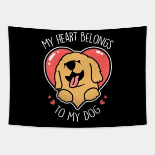 Valentine's Day Golden Retriever Dog Tapestry