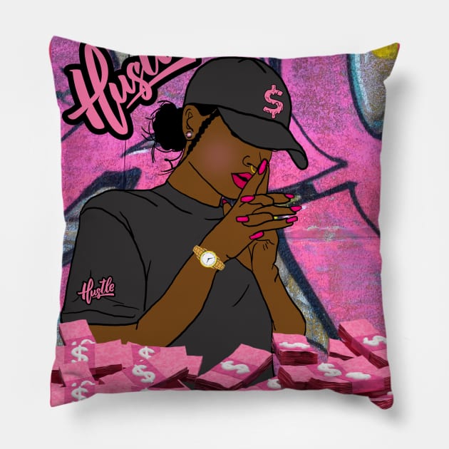 Boss Babe Baddie Hustle Pillow by URBANCITYBOX