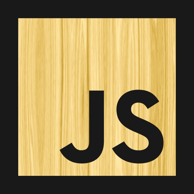 JavaScript Shirt | Wood Grain Pattern JS Logo by TeesByJay