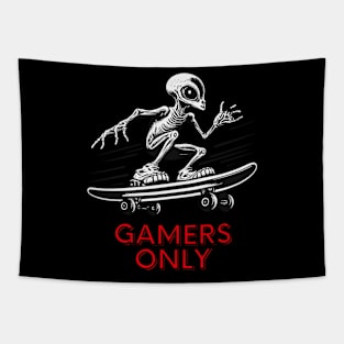 Alien Skateboard - Gamers Only Tapestry