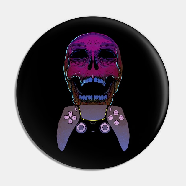 Dualsense Neon Skull Pin by DeathAnarchy