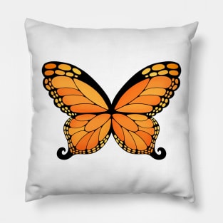 Orange Butterfly Wings Pillow