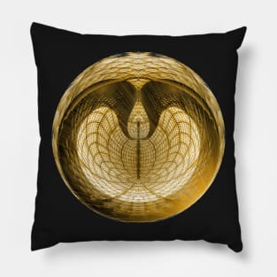 Liquid Gold Millionaire Sacred Geometry 3D Pillow