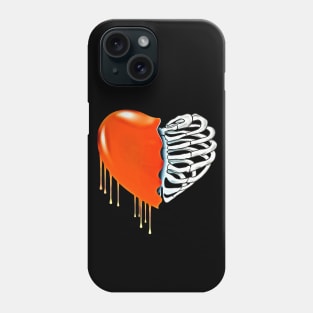 Broken heart, watercolor design, hert disease awareness Phone Case