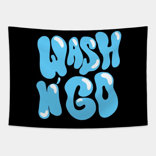 wash n go shirt Tapestry by lodesignshop