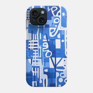 Blue Abstract Pattern 01 Phone Case