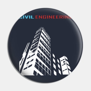 civil engineering, building engineer text logo Pin