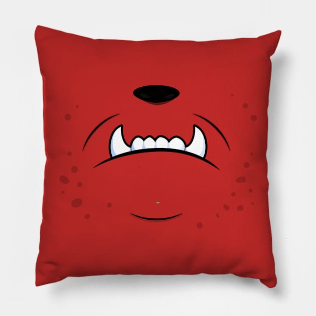 Cute Monster Face Pillow by Moodie's Stores