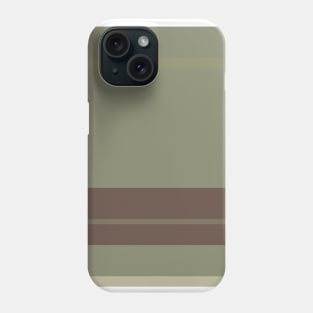 A particular transfusion of Quincy, Pastel Brown, Brown Grey, Putty and Artichoke stripes. Phone Case