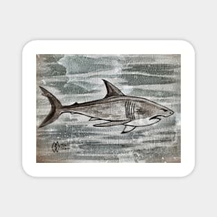 Fierce Shark Grunge Magnet