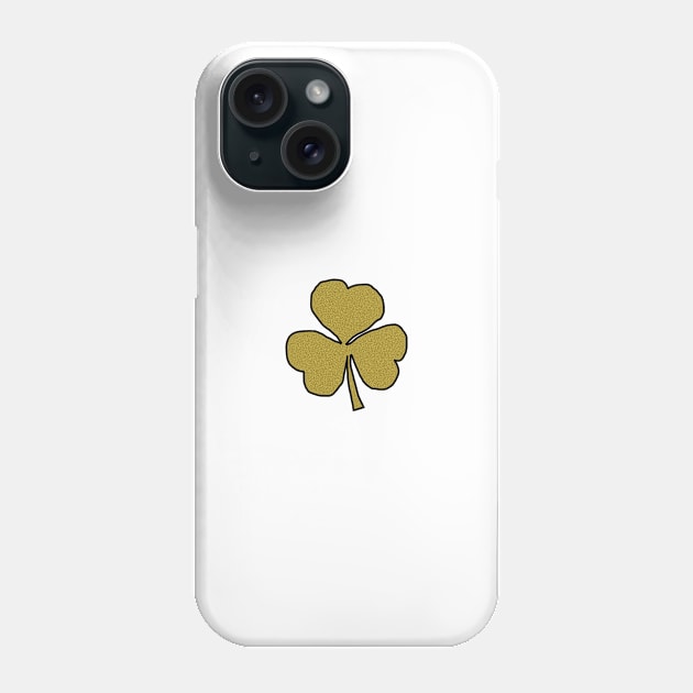 Small Gold Shamrock for St Patricks Day Phone Case by ellenhenryart