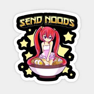 Send Noods Cute Anime Girl inside a Ramen Bowl Magnet