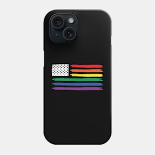 LGBTQ American Flag USA Progressive New Pride Gay Flag Phone Case