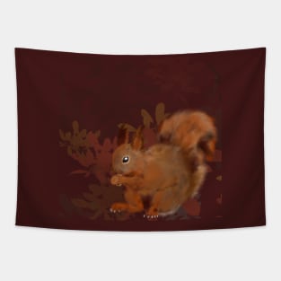 Autumn Squirrel Tapestry