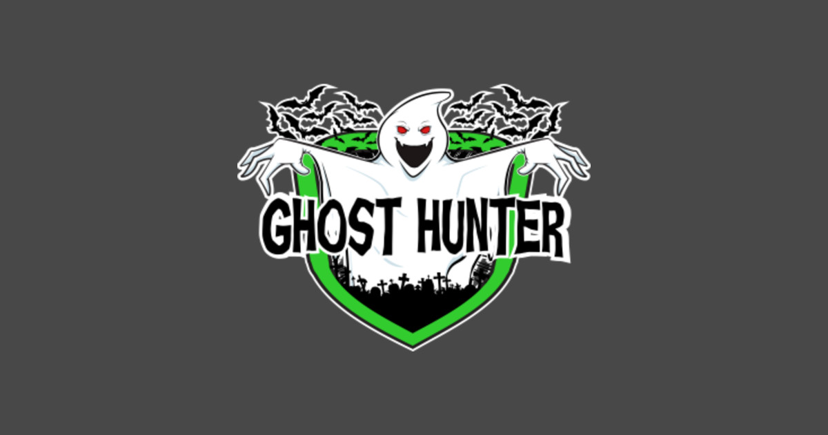 Spooky Ghost Hunter Halloween Logo - Spooky Ghost Horror - T-Shirt