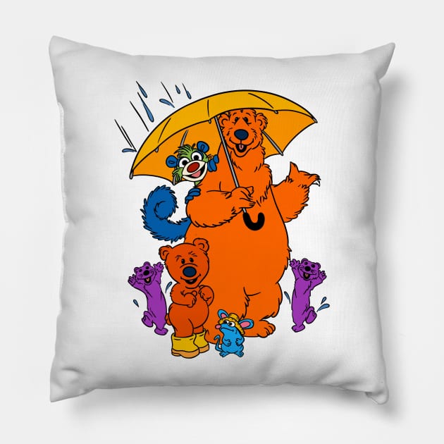 Bear in the Big Blue House - Rain Pillow by FoxtrotDesigns