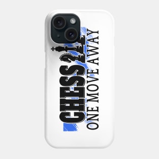 Chess One Move Away White Outline Phone Case