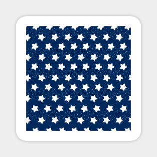 Shining navy and white stars Magnet