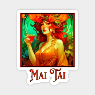 Art Nouveau Mai Tai Magnet