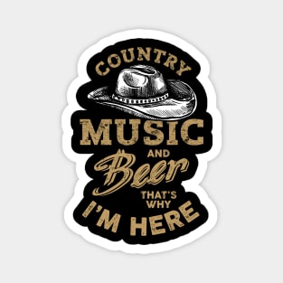 Country Music Beer Lover Magnet