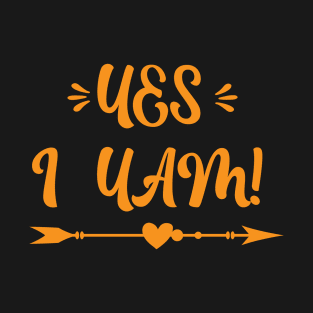 Yes I Yam Thanksgiving Matching Couple Design T-Shirt