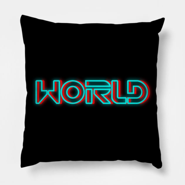 TRON-WORLD Pillow by Aquilalock