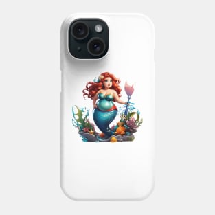 Beautiful Plus Size Redhead Mermaid Phone Case