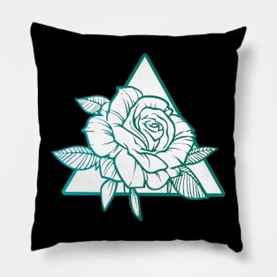 Rose (aquamarine) Pillow