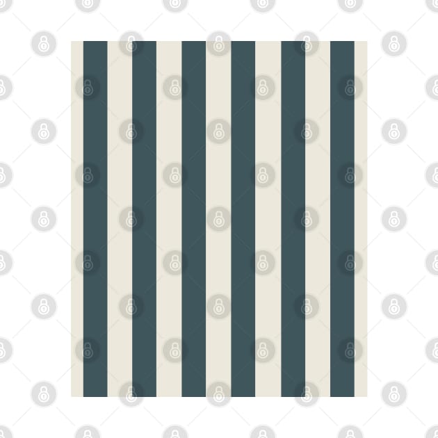 Beige and Teal Thick Striped Pattern by squeakyricardo