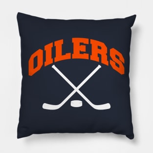 Oilers Hockey Small Logo Pillow