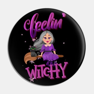 Feeling witchy halloween design Pin