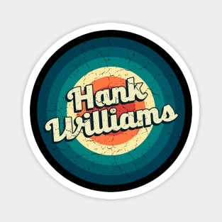 Graphic Hank Name Retro Vintage Circle Magnet