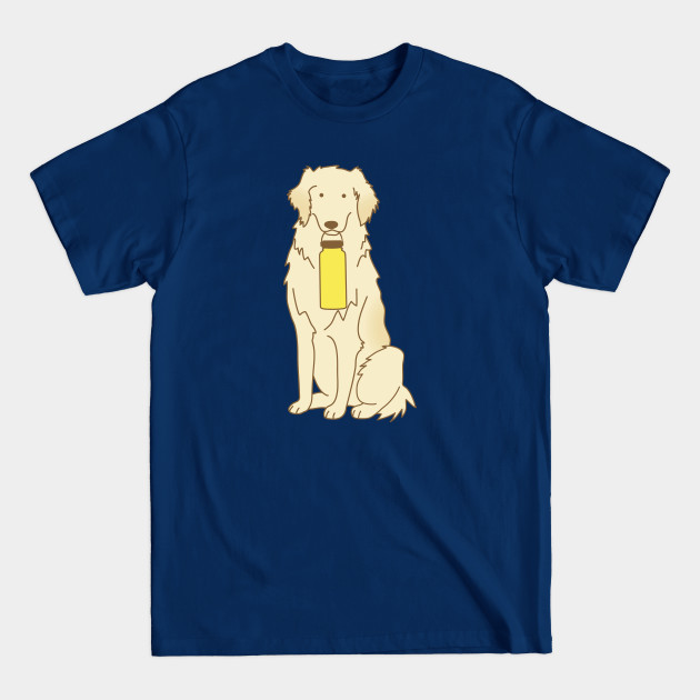 Disover Golden Retriever holding water bottle - Golden Retriever - T-Shirt