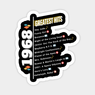 1968 Time Capsule Era - Front & Back - Retro Pop Culture Magnet