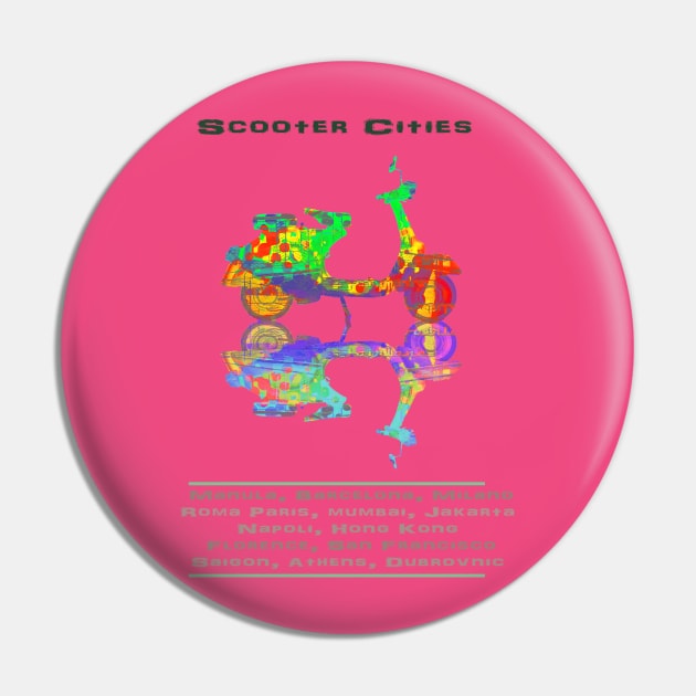 Scooter Cities Pin by AaaahEeeekStudio