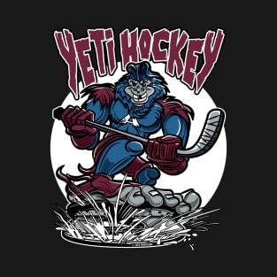 Yeti Hockey Player Mascot T-Shirt