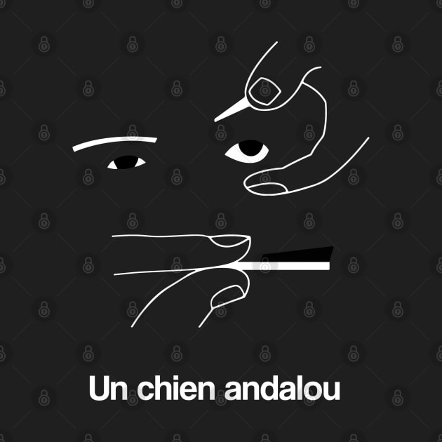 Un chien andalou minimalist art cinema poster design Luis Bunuel Salvador Dali by Rozbud