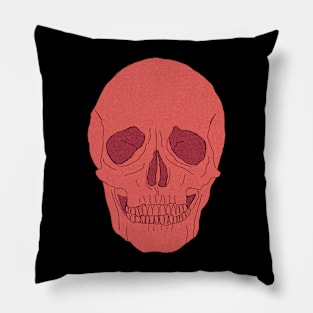 Skull in Red Pillow