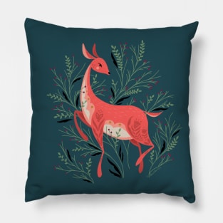 Folk Deer Pillow