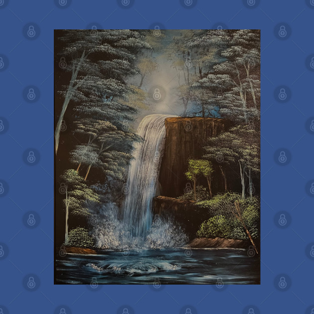 Disover Graceful Waterfall - Bob Ross Meme - T-Shirt