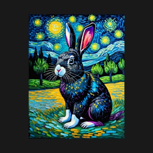 Rabbit in starry night T-Shirt