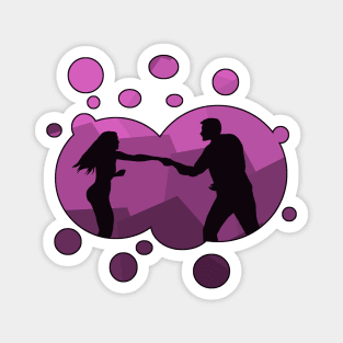 Romantic purple bubble Magnet