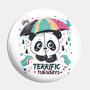 Terrific Tuesdays: Kawaii Panda & Rainbows Pin