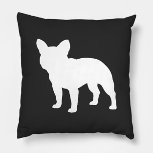 White French Bulldog Silhouette Pillow