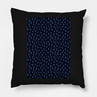 Black and Blue Spot Dalmatian Pattern Pillow